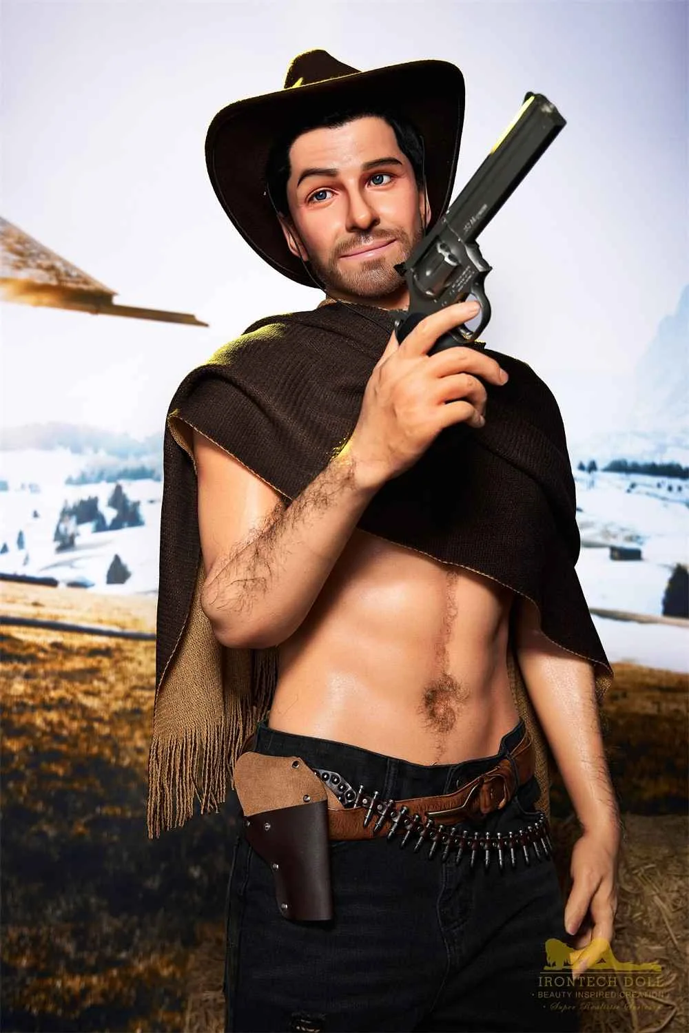 170cm (5ft5') Sensual Cowboy Realistic Silicone Male Sex Doll - Allen view 8