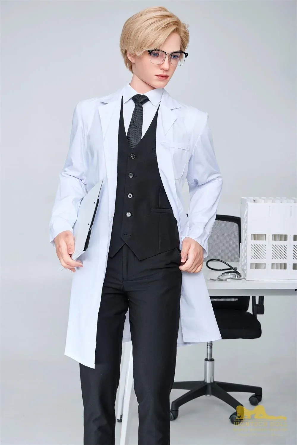170cm (5ft5") British Silicone Male Sex Doll – Golden-Haired Fantasy Doctor - Lucas view 3