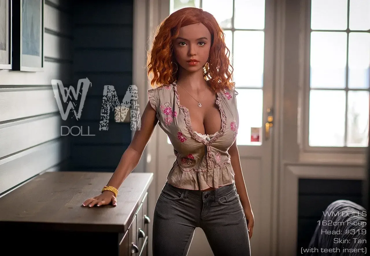 162m (5ft3') F-Cup Busty Girl with Ginger Hair Sex Doll - Head#319 - Beatrice view 3